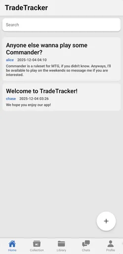Home page app screenshot